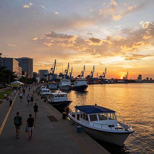 Vibrant Sunset at Köln Harbor