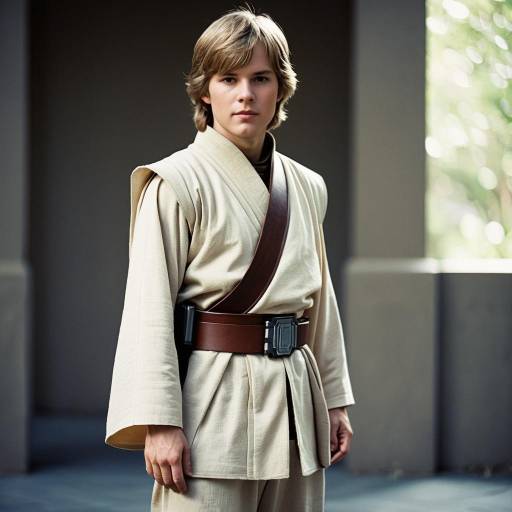 Young Male Cosplayer in Jedi Outfit