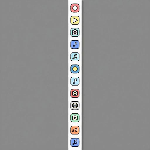 Minimalist Colorful App Icon Strip