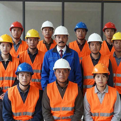 Diverse Construction Team Portrait in Safety Gear