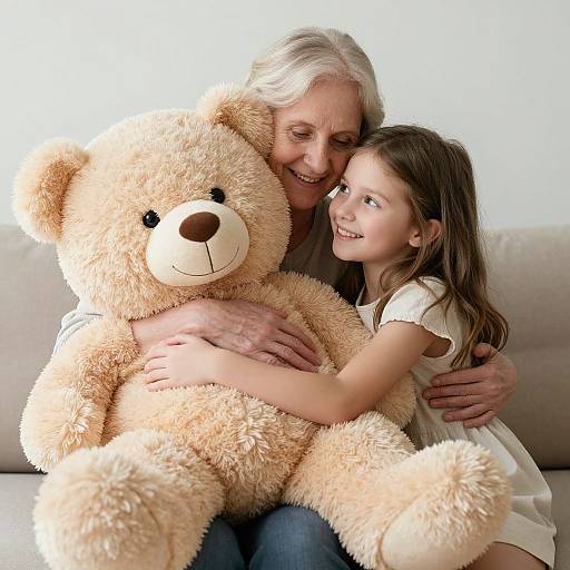 Heartwarming Embrace with Teddy Bear