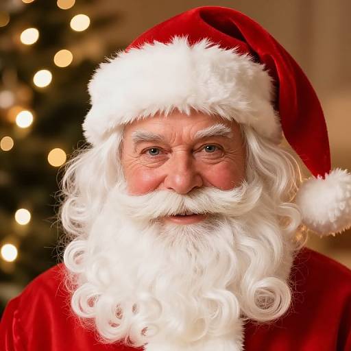 Santa Claus Close-Up with Festive Glow