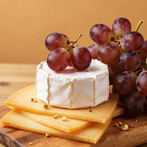 Rustic Cheese and Grape Arrangement