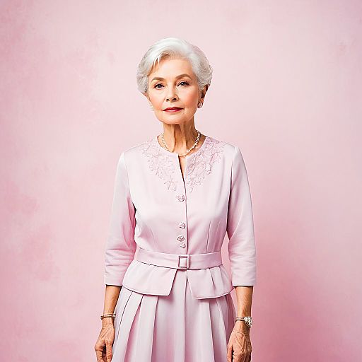 Elegant Photoshoot with Surprised Elderly Lady