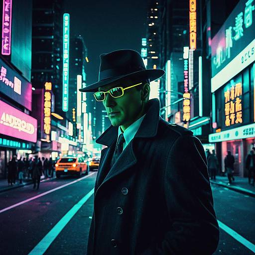 Android Detective in Neon City