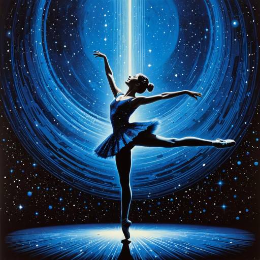 Galactic Ballet: A Cosmic Dance in Blue