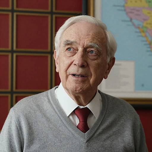 Elderly Man in Gray Sweater Portrait