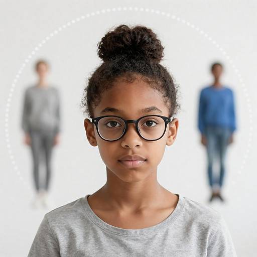 Portrait of a Black Girl in Glasses