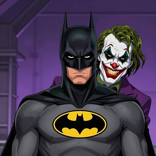Dynamic Batman and Joker Illustration