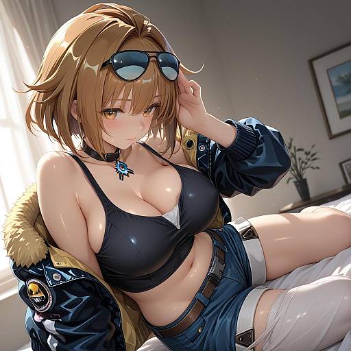 Illustration of Grizzly mkv (girls' frontline), girls' frontline in the style of Koku