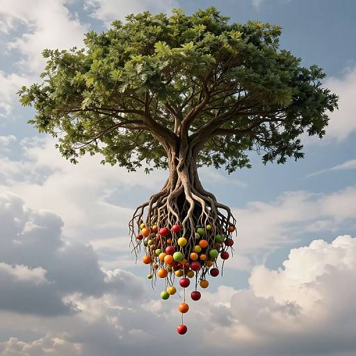 Gravity-Defying Majestic Tree Surrealism