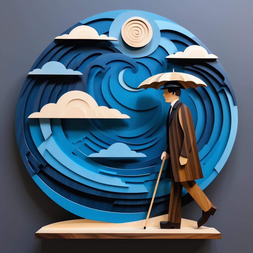 Surreal Wood Art Inspired by Magritte