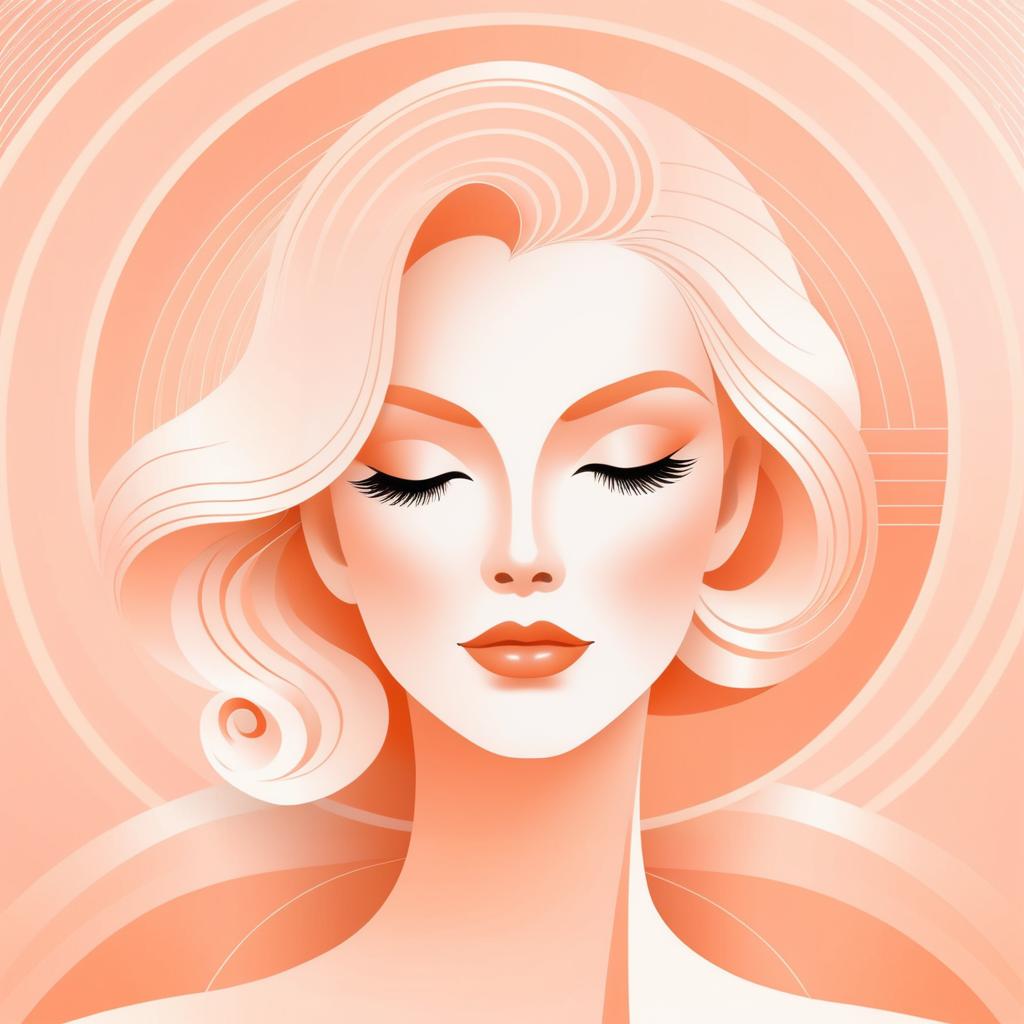 Elegant Minimalist Glamour Portrait Art