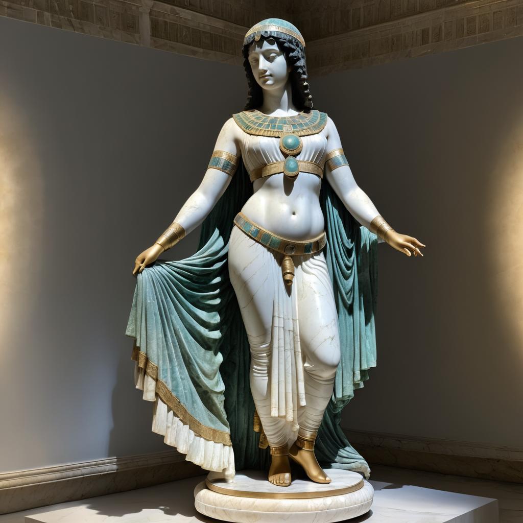 Photorealistic Statue Portrait of Cleopatra