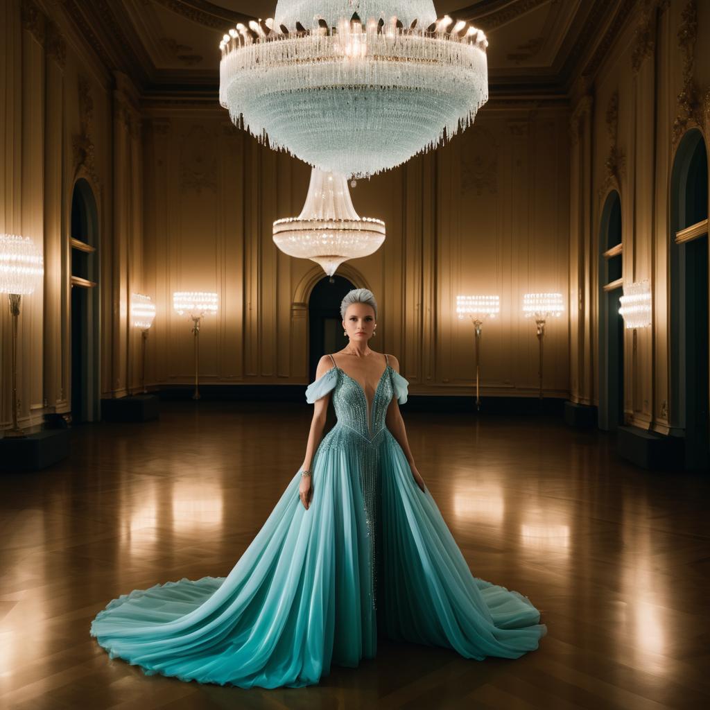 Elegant High-Fashion in a Grand Ballroom