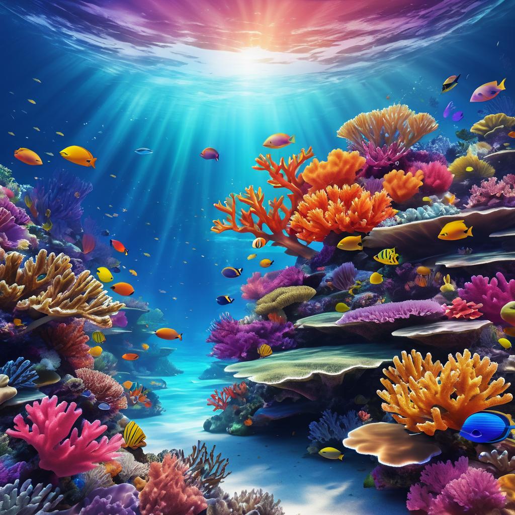 Vibrant Coral Reef in Peaceful Nature