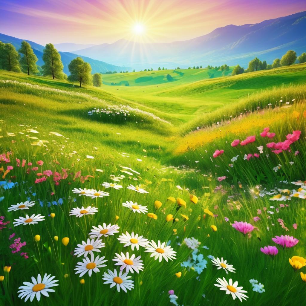 Vibrant Spring Meadow in Bloom