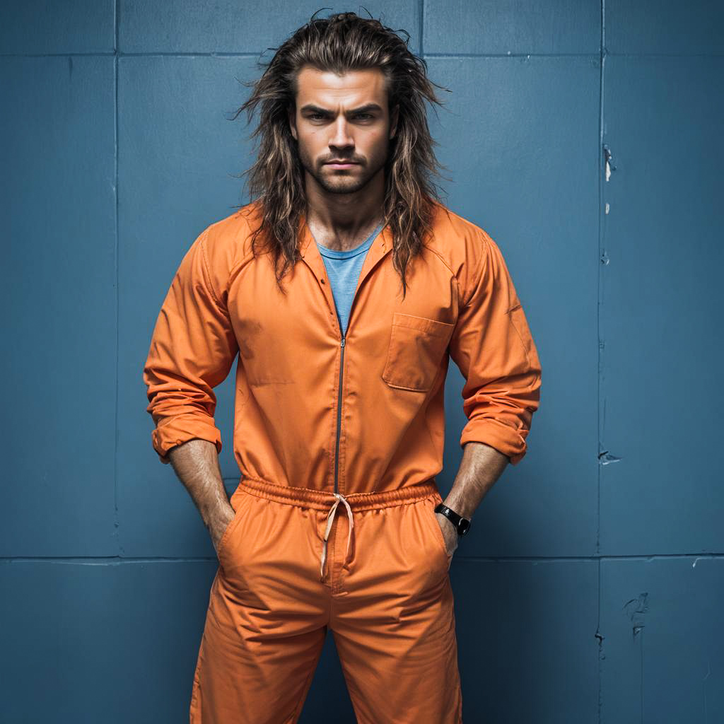 Gritty Inmate Portrait in Studio Setting