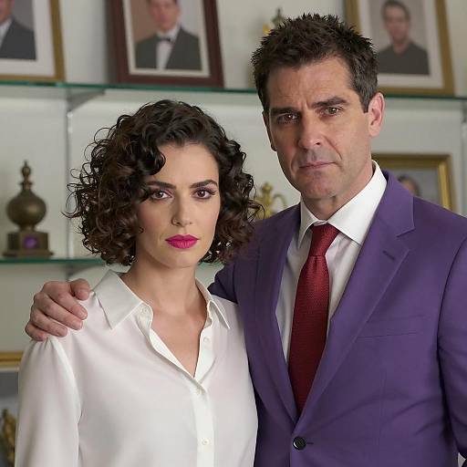 Intimate Couple Portrait in Blurred Background