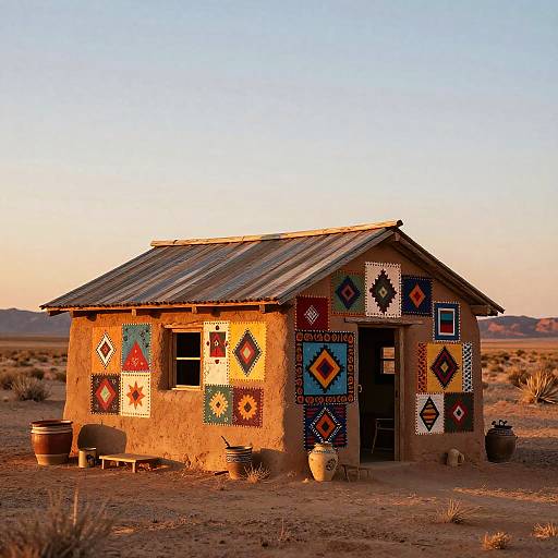 Outsider Art Desert Adobe Shack