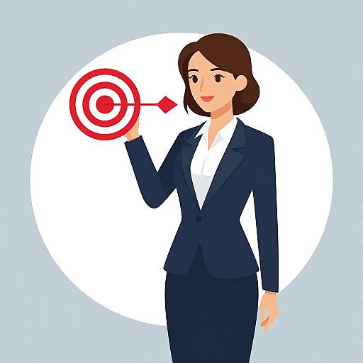 Elegant Business Woman with Target