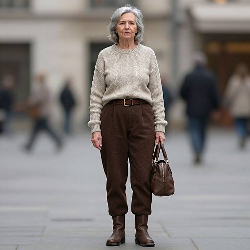 Elegant Elderly Woman in Whoville Outfit