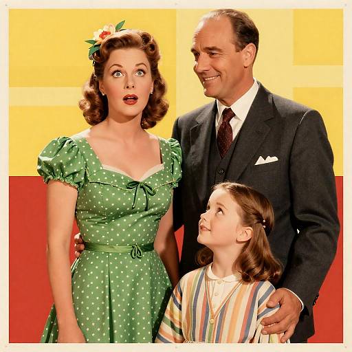 Vintage Movie Poster Fin'n Hattie Family Portrait