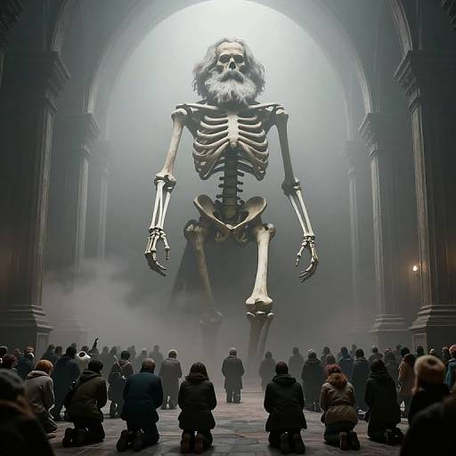 Colossal Skeletal Marx in Mist