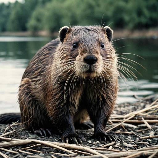 Beaver by the Riverbank
