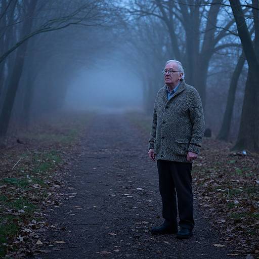 Misty Forest Path at Twilight