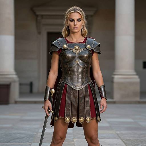 Roman Warrior Woman Costume