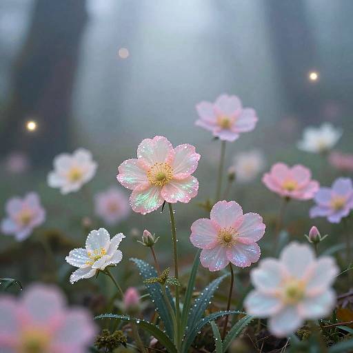 Dreamcore Flowers in Enchanted Forest