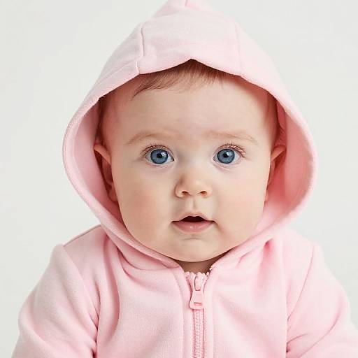 Adorable Baby in Pink Hoodie