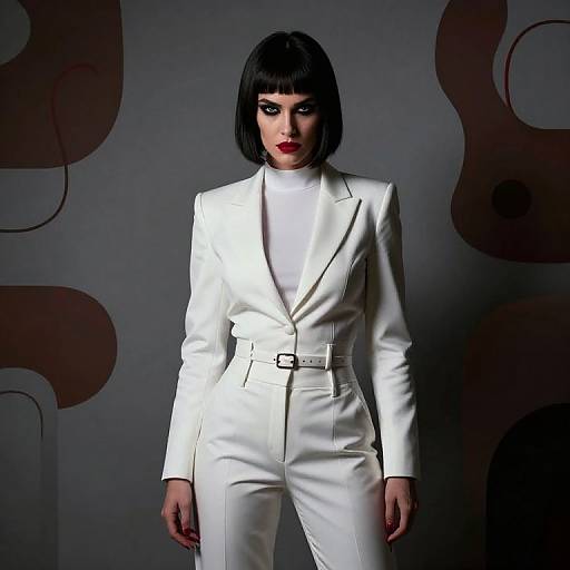 Deadly Assassin in White Modern Outfit