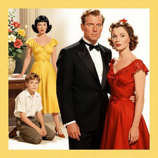 Vintage Movie Poster Illustration Design