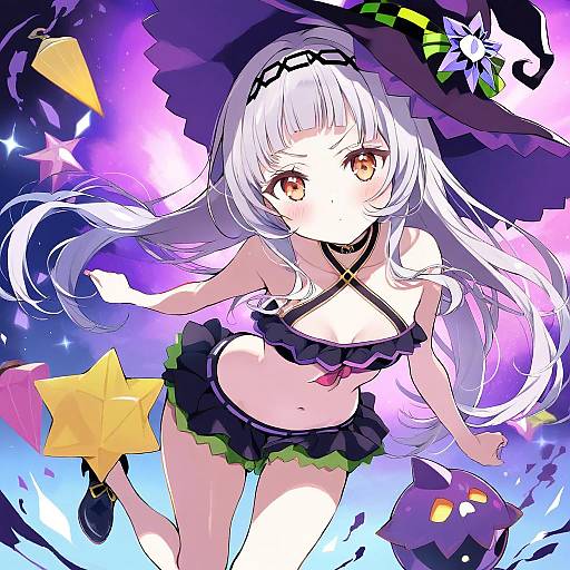 Illustration of Murasaki shion (hololive summer 2019), hololive in the style of Yukiwo