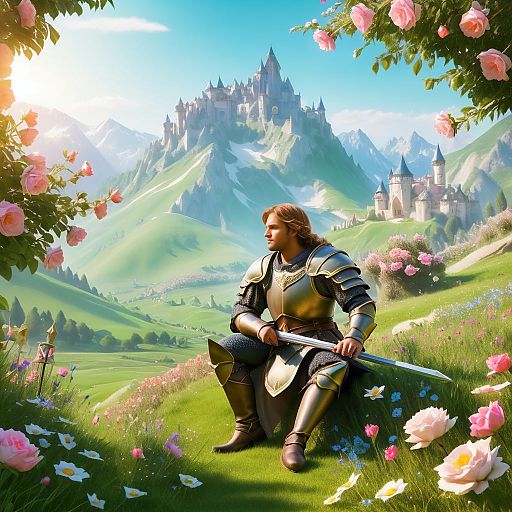 Brave Knight's Rest in Enchanted Meadow Brave Knight's Rest in Enchanted Meadow