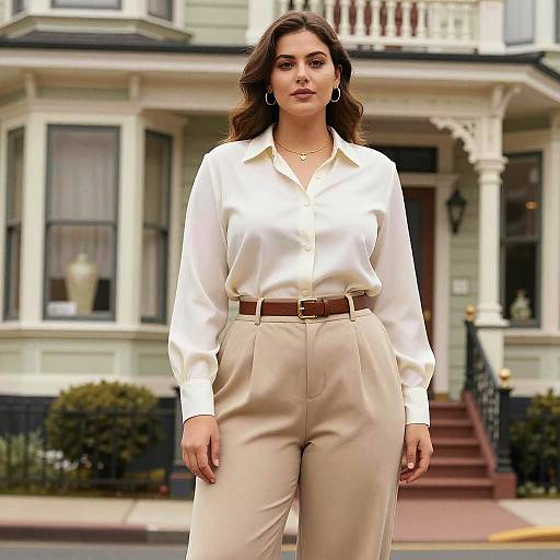 Curvy Woman in Modern Minimalism