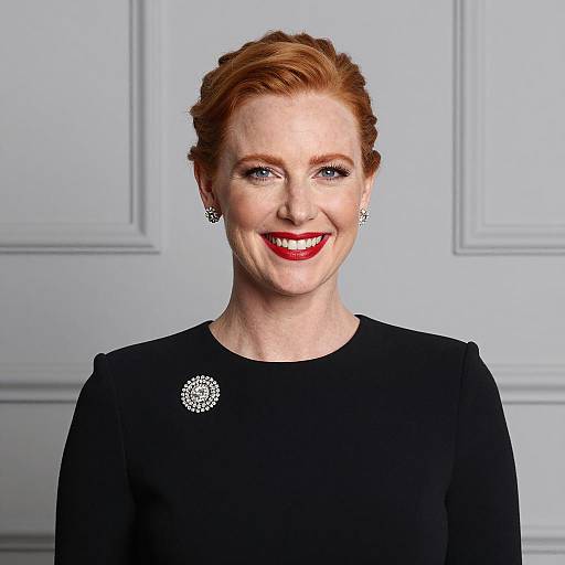 Elegant Woman in Black Dress and Diamonds