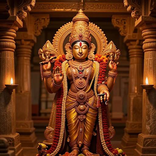 Venkateswara Deity in South Indian Temple