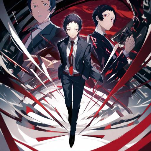Illustration of Adachi tooru, persona in the style of Nyori