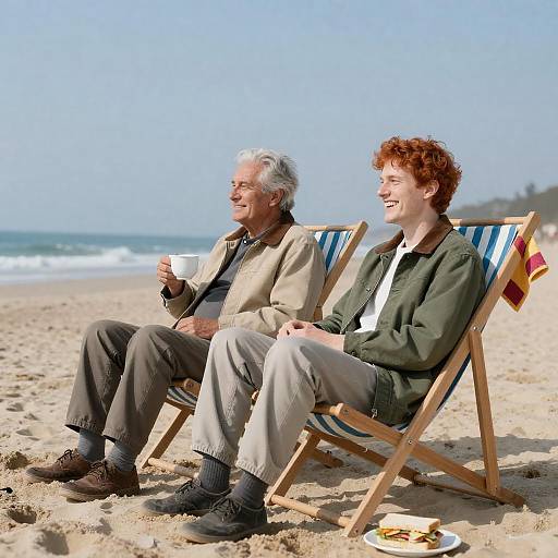 Beachside Bonding: Laughter and Tea