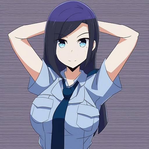 Illustration of Arcane caitlyn, league of legends in the style of Naruse mai