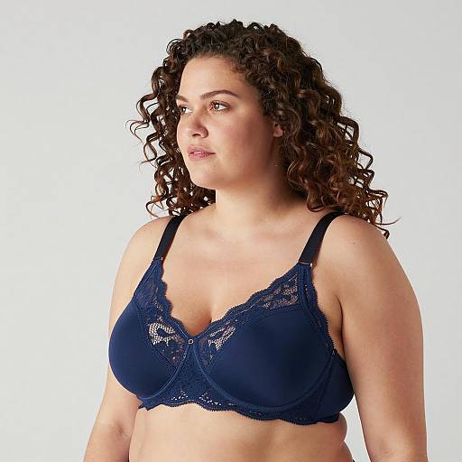 Elegant Plus-Sized Woman in Lingerie