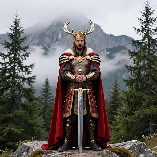 Regal Monarch on Mountain Peak