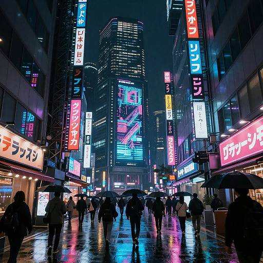 Amemiya-Inspired Futuristic Cyberpunk Cityscape