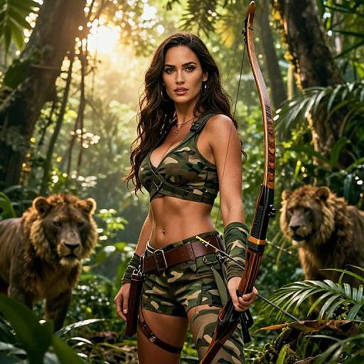 Megan Fox Jungle Warrior Camouflage