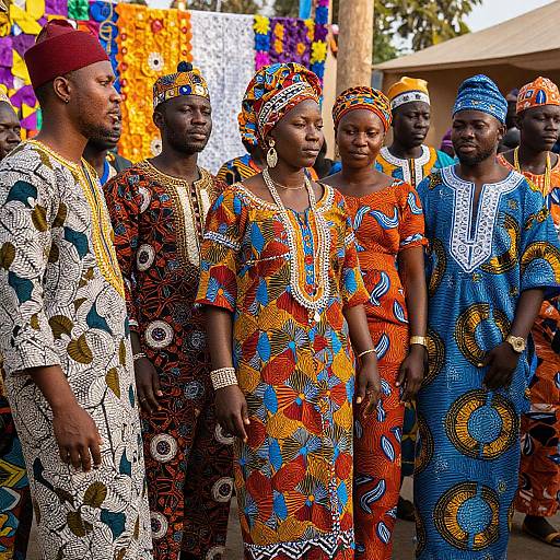 Elegant Cultural Festival with Vibrant Attire