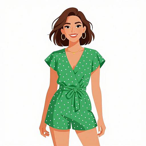 Smiling Woman in Summer Romper