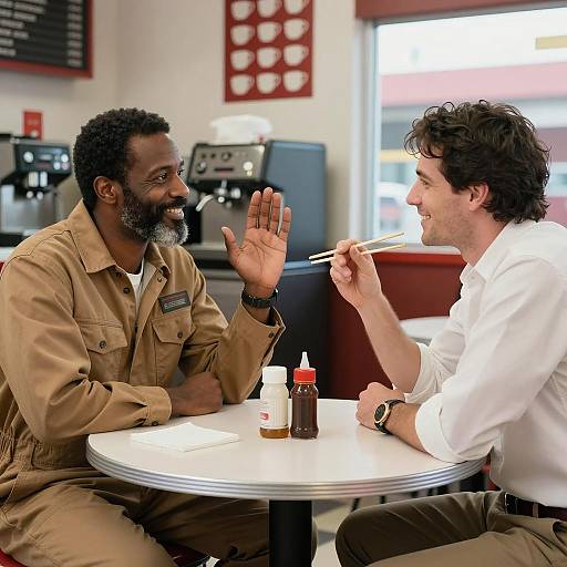 Joyful Moments in a Diner
